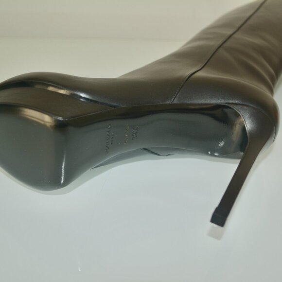 NIB YSL YVES SAINT LAURENT LEATHER HIGH KNEE BOOTS - Picture 5 of 11